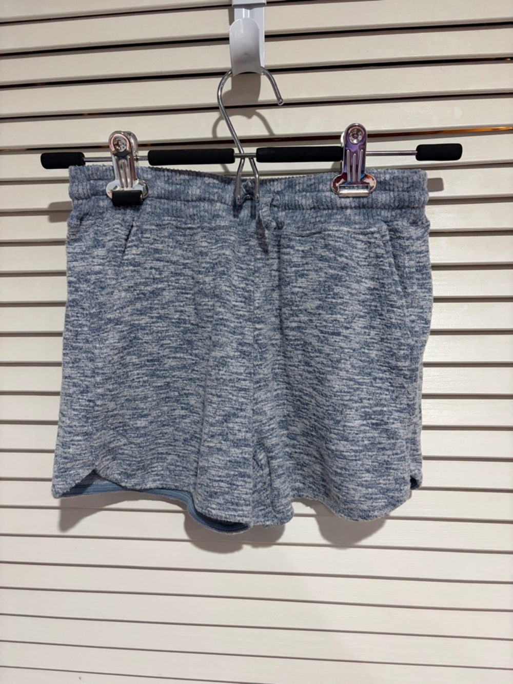 Girls' Heather Blue Knit Casual Shorts